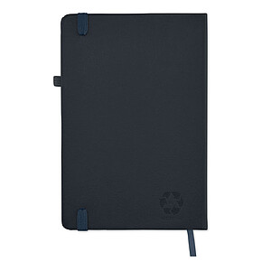Recycled PU A5 lined notebook, french navy