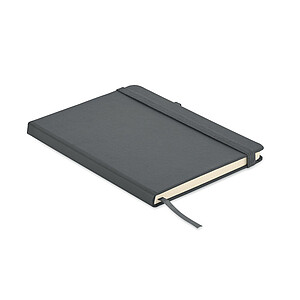 Recycled PU A5 lined notebook, stone grey