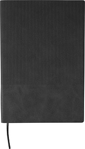 Recycled PU notebook (A5) Elian, black