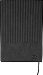 Recycled PU notebook (A5) Elian, black