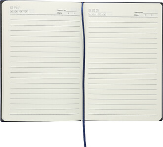 Recycled PU notebook (A5) Elian, blue