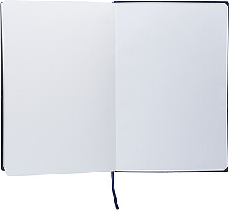 Recycled PU notebook (A5) Elian, blue