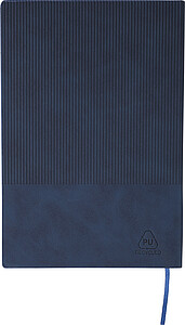 Recycled PU notebook (A5) Elian, blue