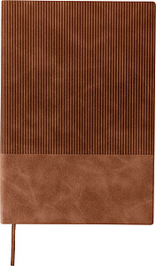 Recycled PU notebook (A5) Elian, brown