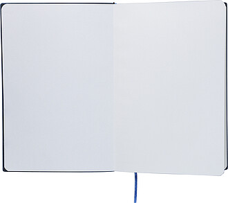 Recycled PU notebook (A5) Elian, light blue