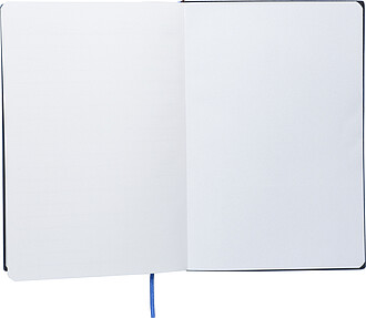 Recycled PU notebook (A5) Elian, light blue