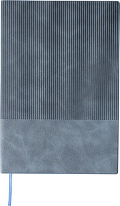 Recycled PU notebook (A5) Elian, light blue