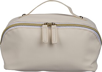 Recycled PU toilet bag Alon, beige