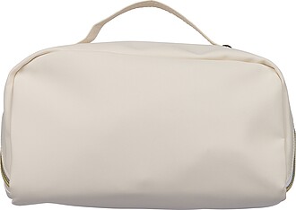 Recycled PU toilet bag Alon, beige