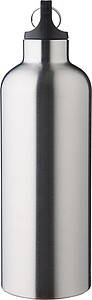 Recycled stainless steel double walled bottle (500 ml), silver