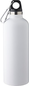 Recycled stainless steel double walled bottle (500 ml), white