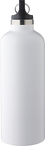 Recycled stainless steel double walled bottle (500 ml), white