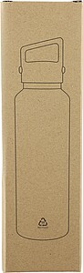 Recycled stainless steel double-walled bottle (600 ml) Mace, blue