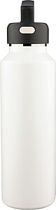 Recycled stainless steel double-walled bottle (600 ml) Mace, white