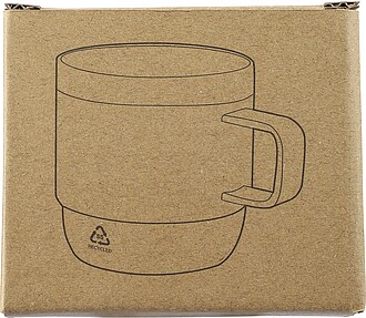 Recycled stainless steel double-walled cup (180 ml) Lilia, blue