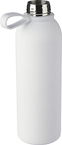 Recycled stainless steel double-walled drinking bottle (500 ml) Sena, white