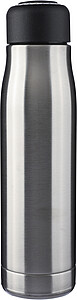 Recycled stainless steel double-walled drinking bottle (500 ml) Solene, silver