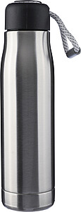 Recycled stainless steel double-walled drinking bottle (500 ml) Solene, silver
