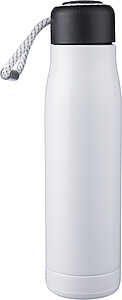 Recycled stainless steel double-walled drinking bottle (500 ml) Solene, white