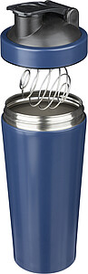 Recycled stainless steel double-walled drinking bottle (750 ml) Orla, cobalt blue