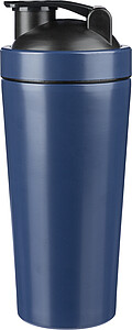 Recycled stainless steel double-walled drinking bottle (750 ml) Orla, cobalt blue