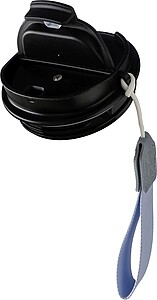 Recycled stainless steel double-walled drinking mug 500 ml Kayla, beige