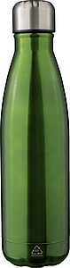 Recycled stainless steel double-walled flask 500 ml Clifford, green