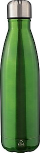 Recycled stainless steel double-walled flask 500 ml Clifford, green