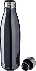 Recycled stainless steel double-walled flask 500 ml Clifford, gun metal