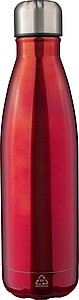 Recycled stainless steel double-walled flask 500 ml Clifford, red