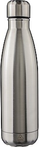 Recycled stainless steel double-walled flask 500 ml Clifford, silver
