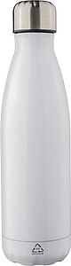 Recycled stainless steel double-walled flask 500 ml Clifford, white