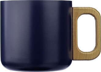 Recycled stainless steel double-walled mug 400 ml Dwight, blue
