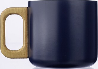 Recycled stainless steel double-walled mug 400 ml Dwight, blue