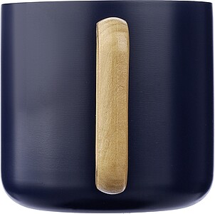 Recycled stainless steel double-walled mug 400 ml Dwight, blue