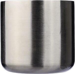 Recycled stainless steel double-walled mug 400 ml Dwight, silver