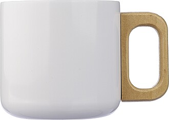 Recycled stainless steel double-walled mug 400 ml Dwight, white