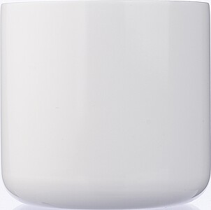 Recycled stainless steel double-walled mug 400 ml Dwight, white