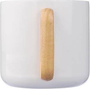 Recycled stainless steel double-walled mug 400 ml Dwight, white