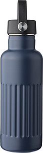 Recycled stainless steel drinking bottle (500 ml) Lior, blue
