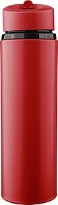 Recycled stainless steel drinking bottle (500 ml) Zeno, red
