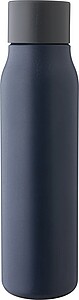 Recycled stainless steel drinking bottle (600 ml), blue