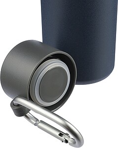 Recycled stainless steel drinking bottle (600 ml), blue