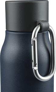 Recycled stainless steel drinking bottle (600 ml), blue