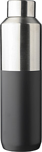 Recycled stainless steel drinking bottle (600 ml) Esen, black