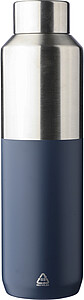 Recycled stainless steel drinking bottle (600 ml) Esen, blue