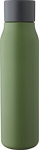 Recycled stainless steel drinking bottle (600 ml), green