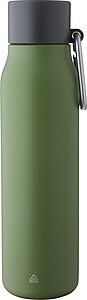 Recycled stainless steel drinking bottle (600 ml), green