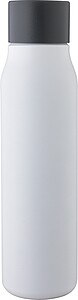Recycled stainless steel drinking bottle (600 ml), white