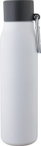 Recycled stainless steel drinking bottle (600 ml), white
